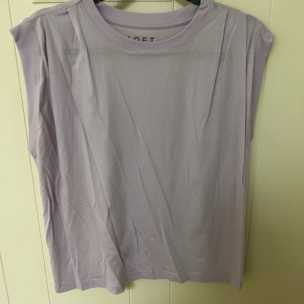 loft pleated muscle tee
